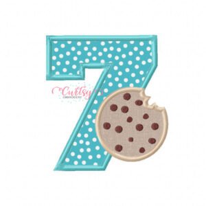 7th Birthday Cookie Applique