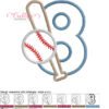 8 Bat and Ball Applique MAP 8 Bat and Ball Applique MAP