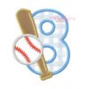 8th Birthday Baseball Bat and Ball Embroidery Design 8th Birthday Baseball Bat and Ball Embroidery Design