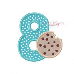 8th Birthday Cookie Applique