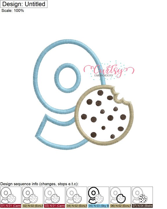 9 Cookie Applique MAP