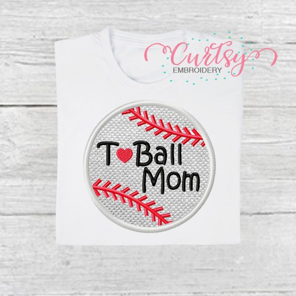TBall Mom Applique Design Picture 1