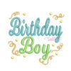 Birthday Boy Confetti Embroidery Design