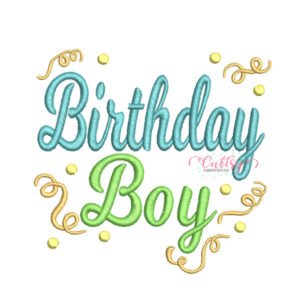 Birthday Boy Confetti Design