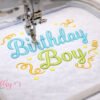Birthday Boy Confetti Embroidery Design Logo 3