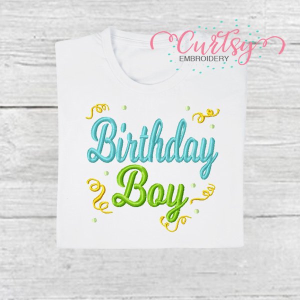 Birthday Boy Confetti Embroidery Design Picture 1 Birthday Boy Confetti Embroidery Design Picture 1