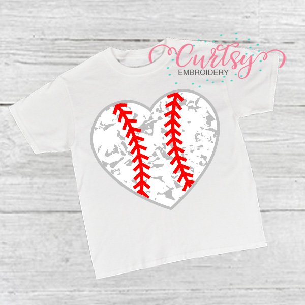 Distressed Baseball Heart SVG Picture 1 Distressed Baseball Heart SVG Picture 1