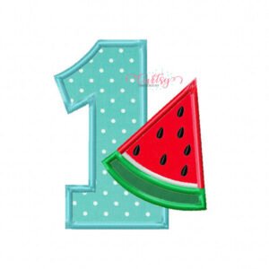 1st Birthday Watermelon Applique