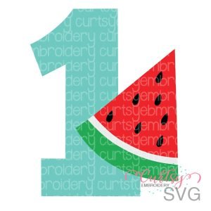 1st Birthday Watermelon SVG Design