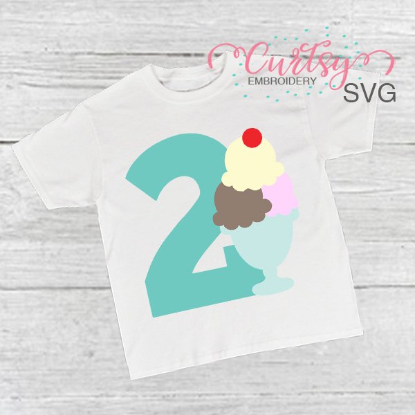 2nd Birthday Ice Cream Sundae SVG picture 1 2nd Birthday Ice Cream Sundae SVG picture 1