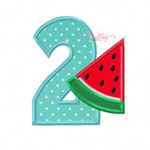 2nd Birthday Watermelon Applique