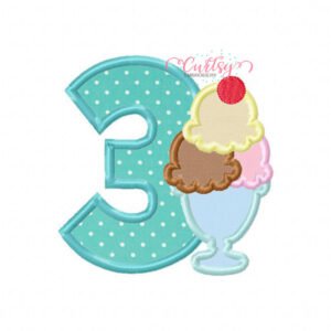 Third Birthday Ice Cream Sundae