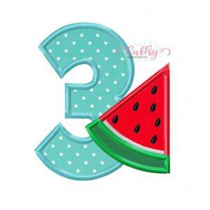 3rd Birthday Watermelon Applique