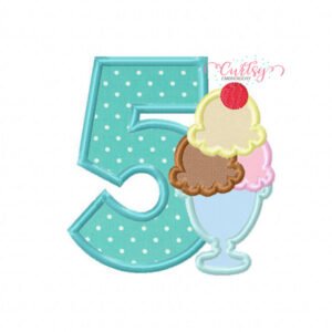 Fifth Birthday Ice Cream Sundae