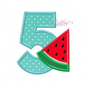 5th Birthday Watermelon Applique