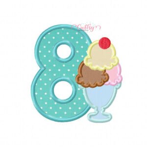 Eighth Birthday Ice Cream Sundae