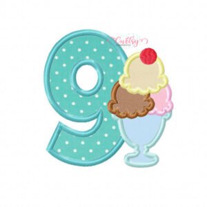 Ninth Birthday Ice Cream Sundae