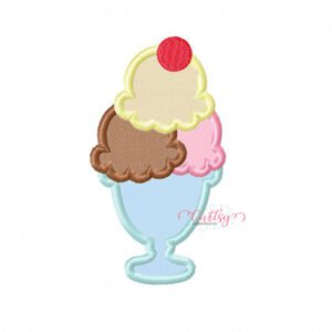 Ice Cream Sundae Applique