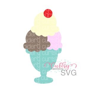 Ice Cream Sundae SVG Design