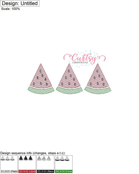 Watermelon Trio Quick Stitch MAP
