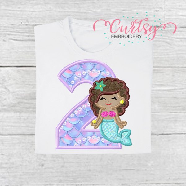 2 Curly Mermaid Applique Picture 1 2 Curly Mermaid Applique Picture 1