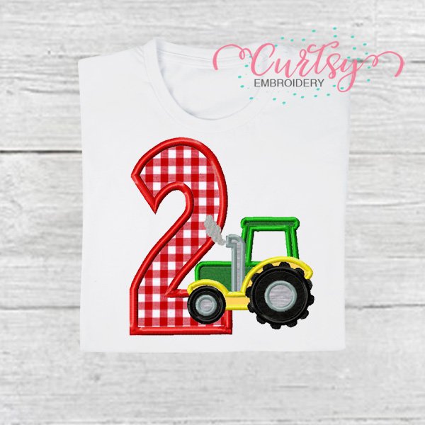 2 Tractor Applique Picture 1