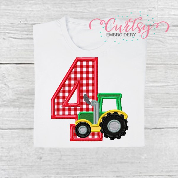 4 Tractor Applique Picture 1 4 Tractor Applique Picture 1