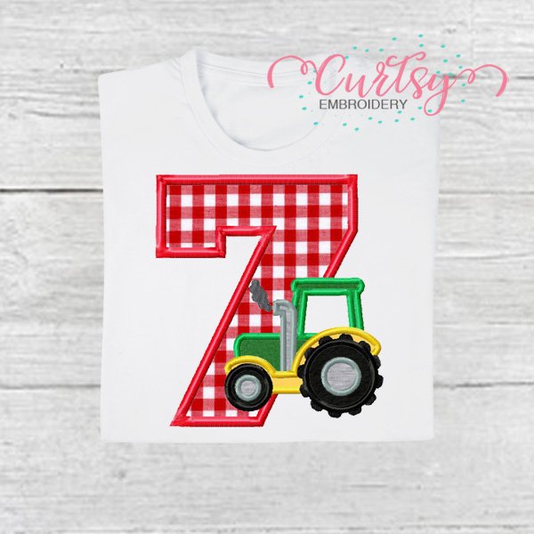 7 Tractor Applique Picture 1 7 Tractor Applique Picture 1