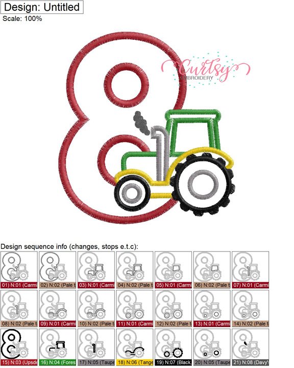 8 Tractor Applique MAP