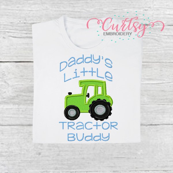Daddys Little Tractor Buddy Applique Picture 1 Daddys Little Tractor Buddy Applique Picture 1