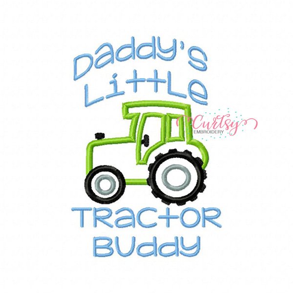 Daddys Tractor Buddy Applique Design Daddys Tractor Buddy Applique Design