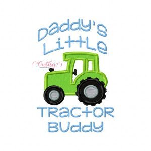 Daddys Tractor Buddy Applique