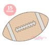 Football sketch fill embroidery design in a quick stitch vintage style