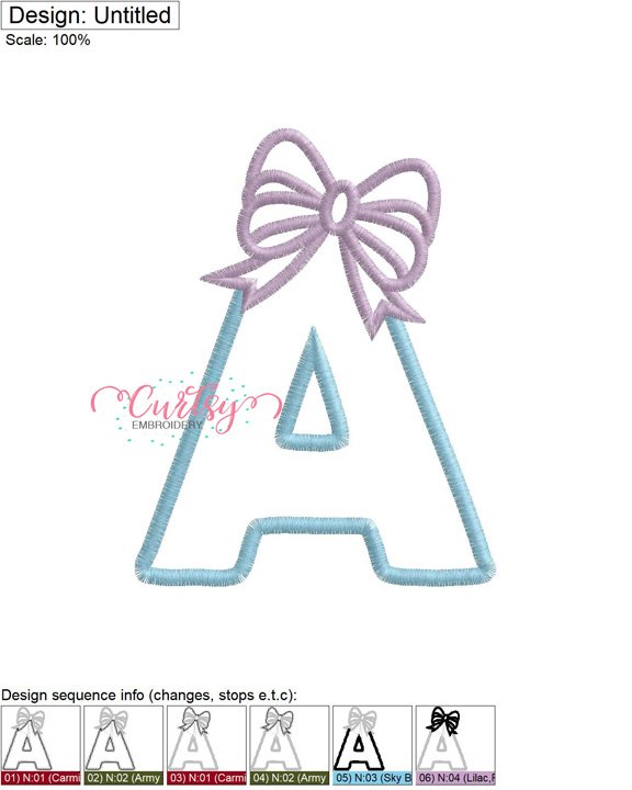 A Bow Applique Sittich MAP A Bow Applique Sittich MAP