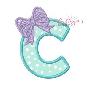 C Bow Applique Design