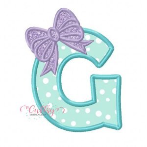G Bow Applique Design
