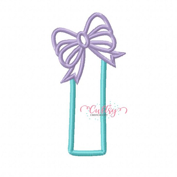 I Bow Applique Design I Bow Applique Design