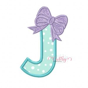 J Bow Applique Design