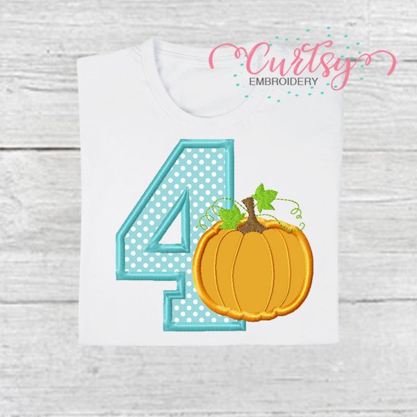 4th Birthday Applique Design Picture 1