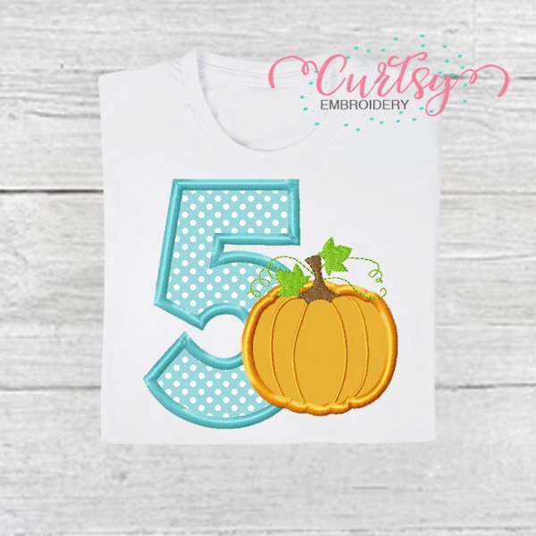 5th Birthday Applique Design Picture 1