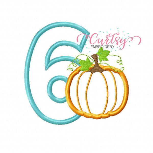 6 Pumpkin Applique Design 6 Pumpkin Applique Design