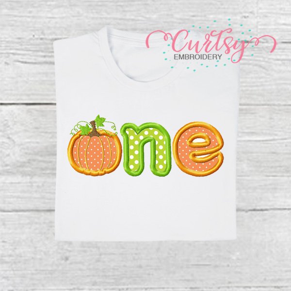 ONE Pumpkin Applique Design Picture 1 ONE Pumpkin Applique Design Picture 1