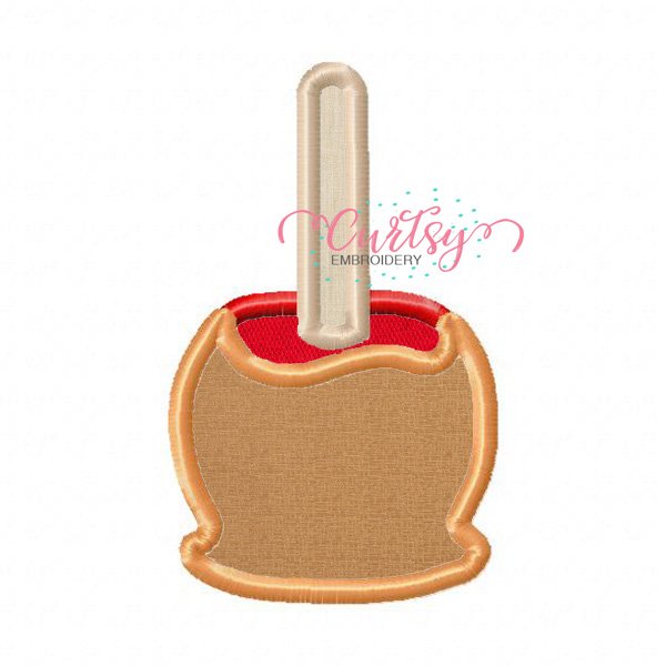 Caramel Apple Applique Embroidery Design Caramel Apple Applique Embroidery Design