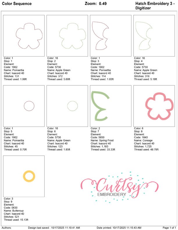 Flower Applique 4×4 Flower Applique 4×4