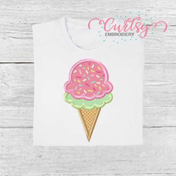 Ice Cream Cone Applique Design Picture 600 Ice Cream Cone Applique Design Picture 600