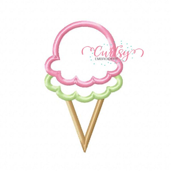 Ice Cream Cone Applique Design Ice Cream Cone Applique Design