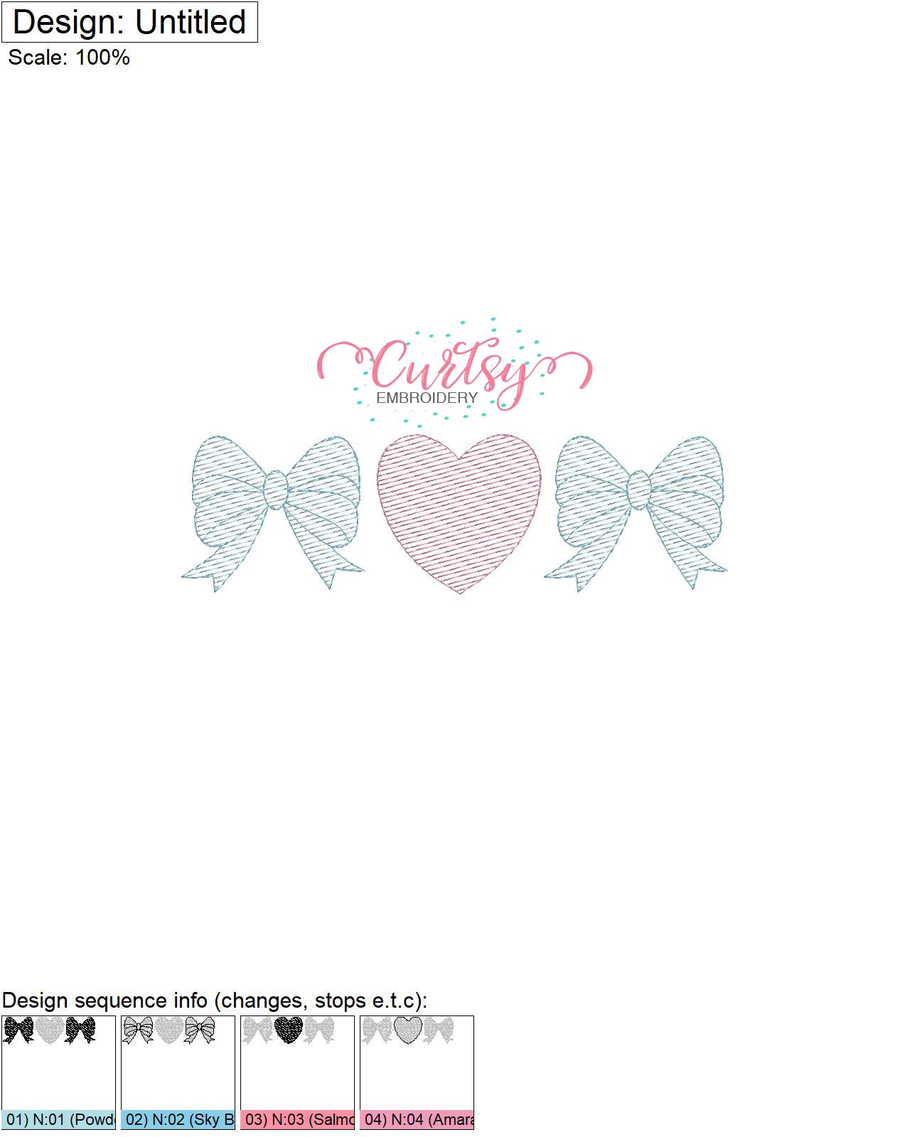 Bow Heart Trio Quick Sttich Embroidery Design MAP – Copy