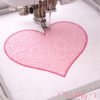 Heart Stipple Applique Design hoop logo Heart Stipple Applique Design hoop logo