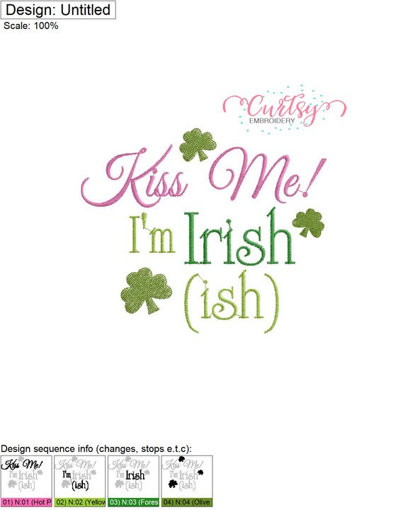 Kiss Me Irish ish Stitch Map 72
