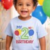 My 2nd Birthday Balloons and Stars Applique Lifestyle Logo